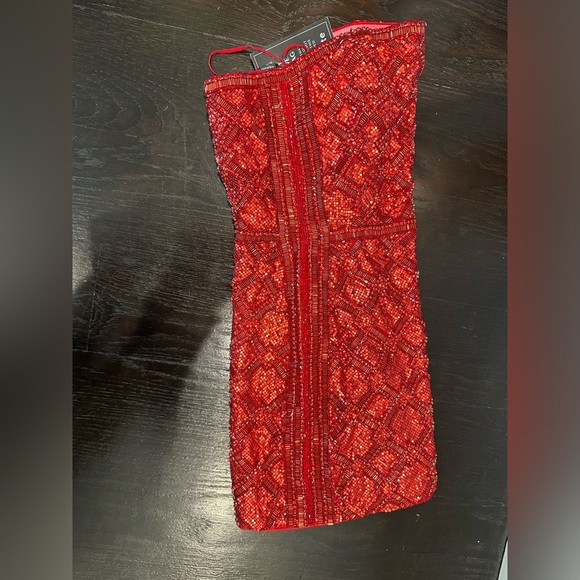 Retrofete Heather sequin chainmail dress in red. Brand new with tags. Size XXS - Picture 9 of 10